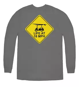 Graphite Island Tee - Long Sleeve Life at 18 MPH