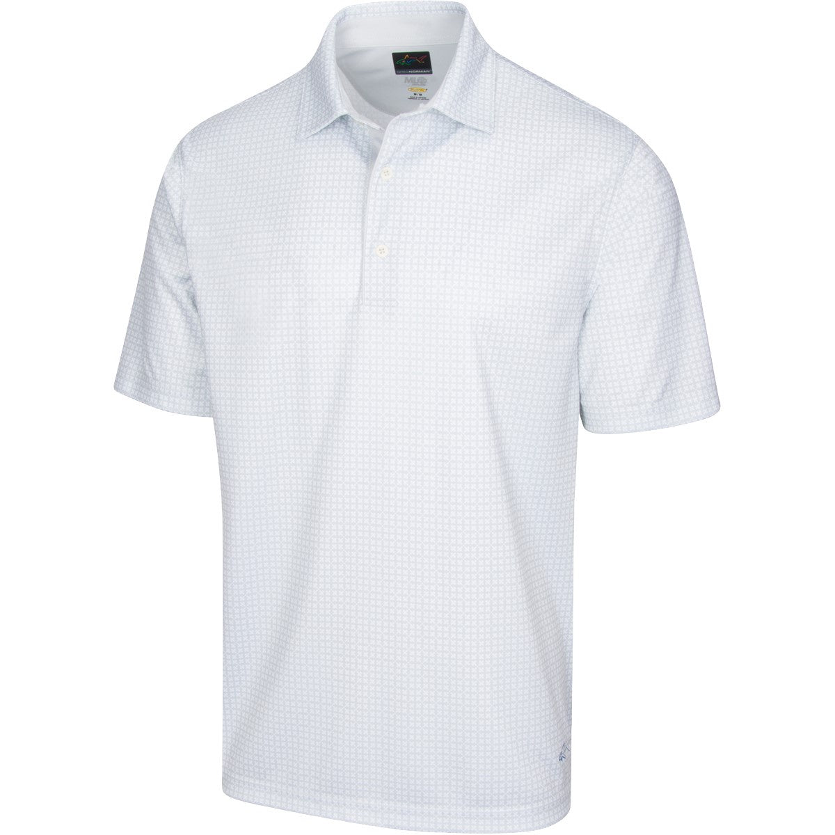 Greg Norman Men's Polo Shirt - 2Below Fleur de Lis Design - Shark Grey