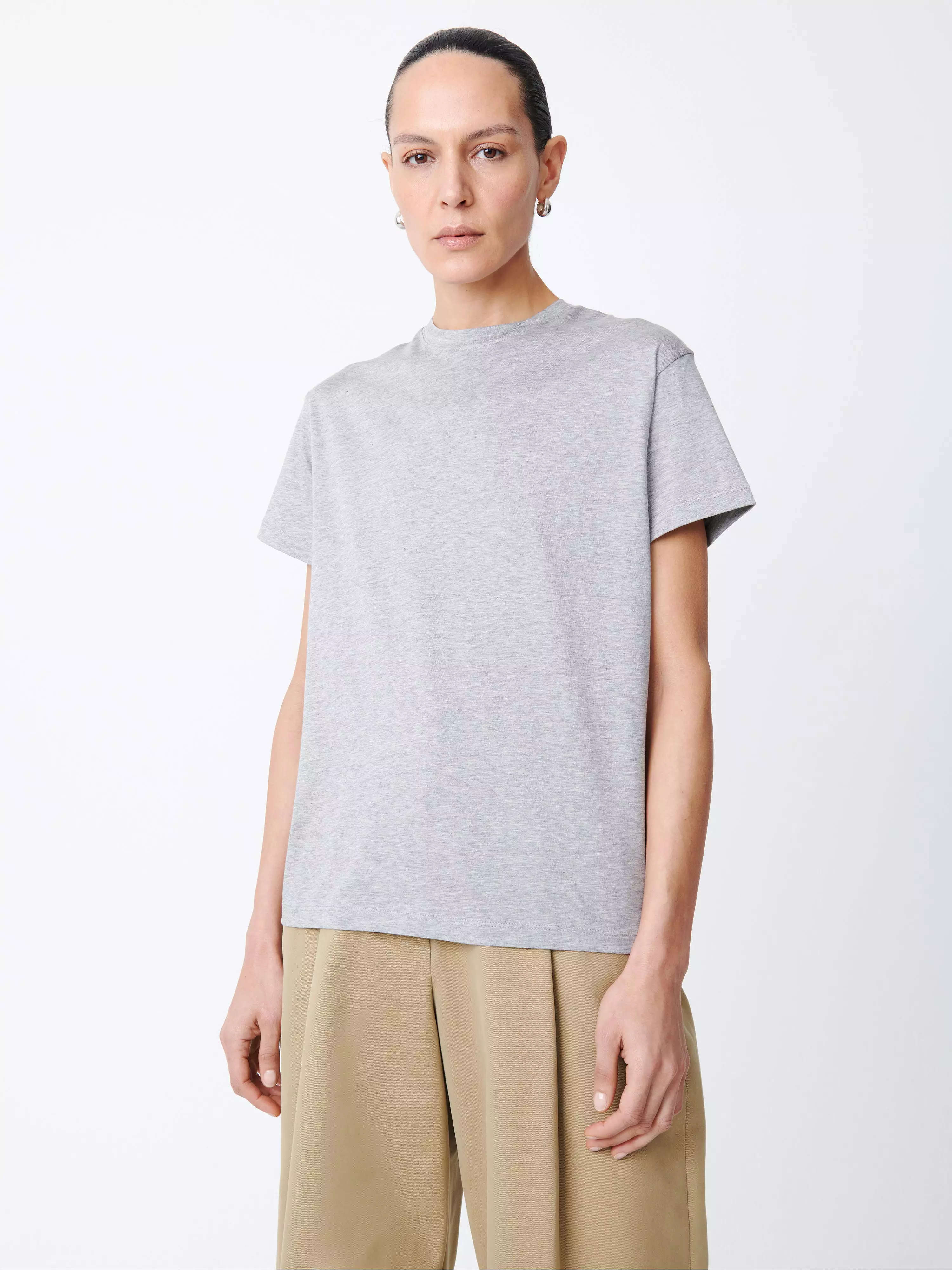 Grey Marl Marine T-Shirt