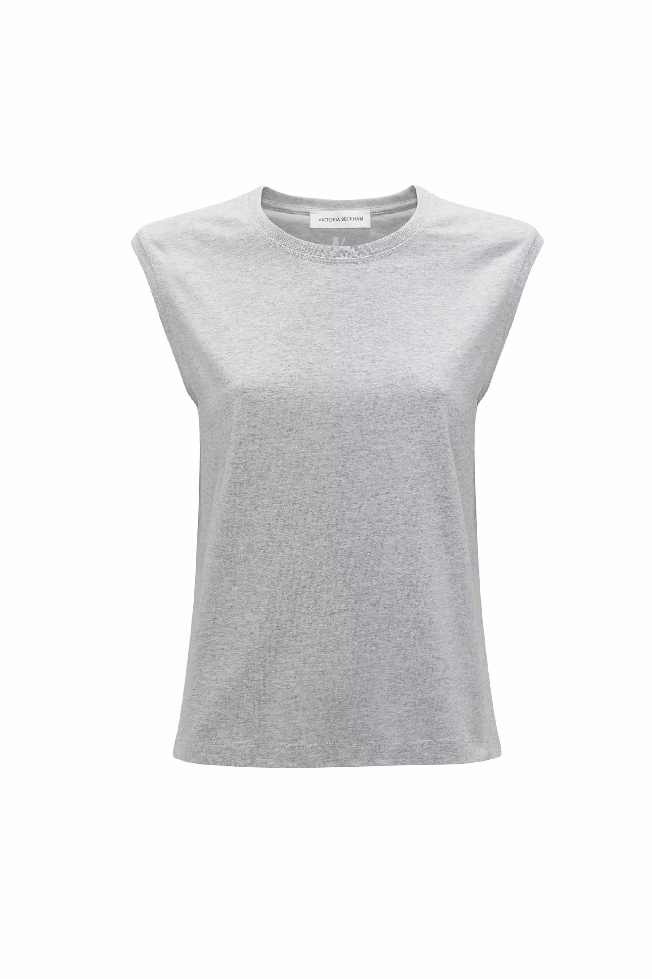 Grey Marl Sleeveless T-Shirt