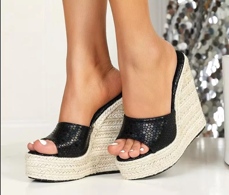 High Heel Wedge Sandals