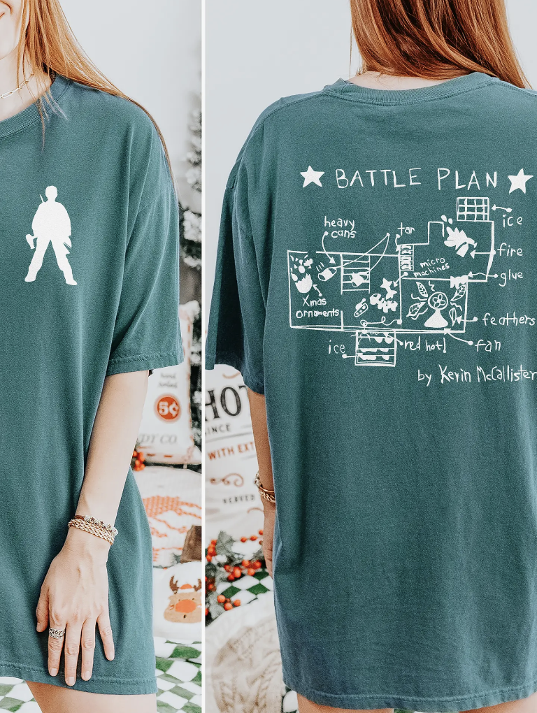 Home Alone Christmas Tee, Battle Plan, Heavyweight