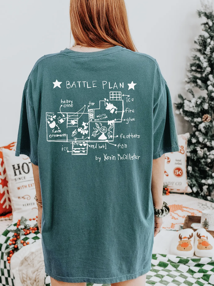 Home Alone Christmas Tee, Battle Plan, Heavyweight