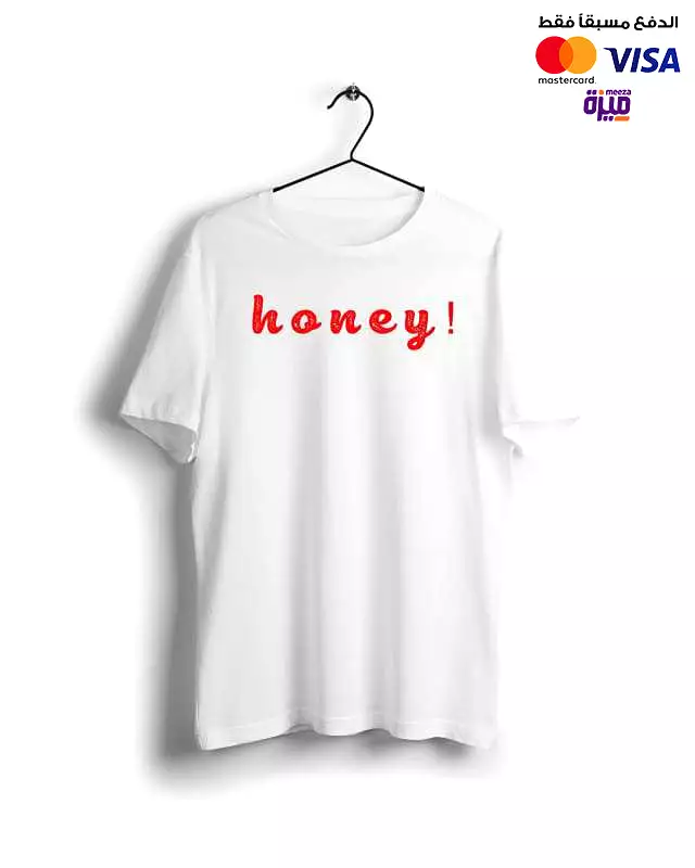 Honey Woman Basic White Digital Graphics T-shirt