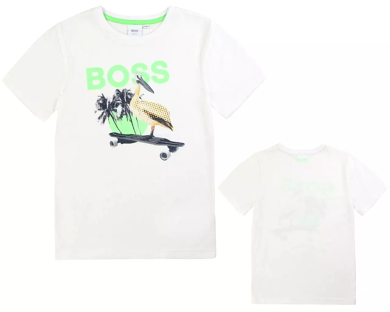 Hugo Boss Kids J25E80 10B White Crew Neck T-Shirt - Shop Now!