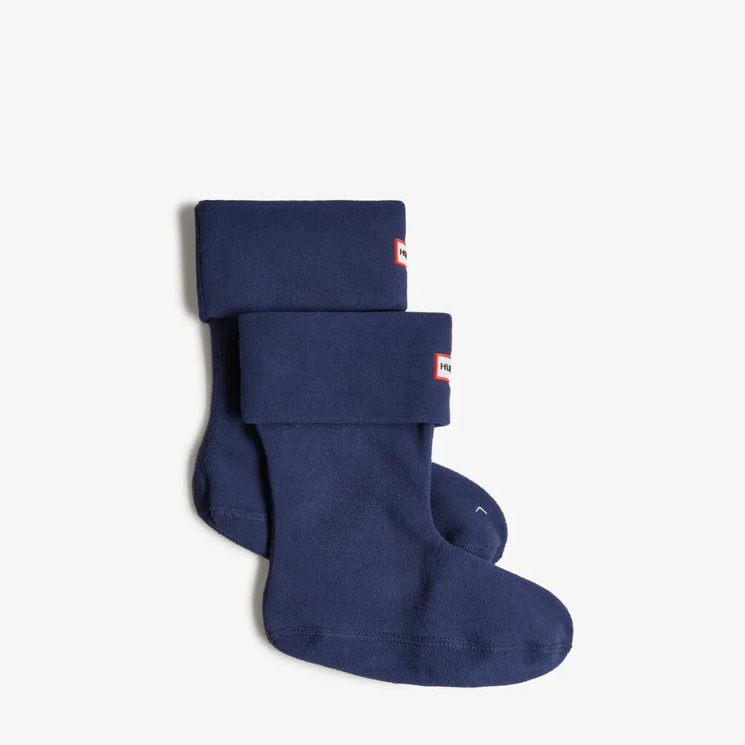 Hunter Recycled Fleece Cuff Short Boot Socks in Navy