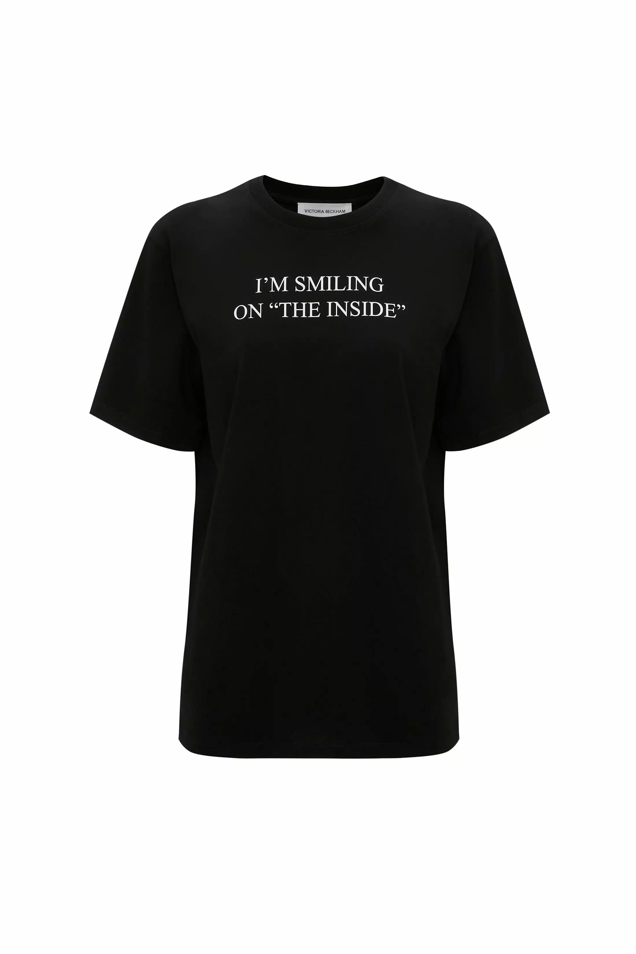 I'm Smiling Inside Black T-Shirt