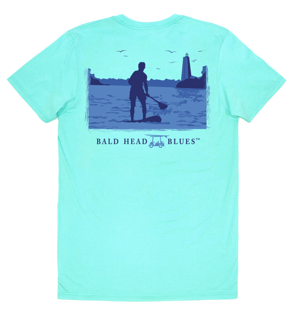 Island Tee Aqua Paddleboard - Short Sleeve