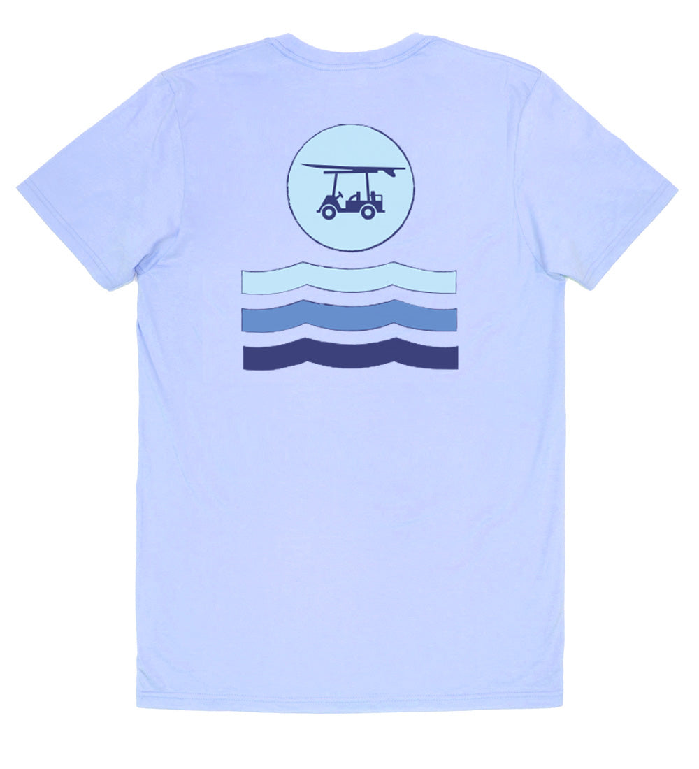 Island Tee - Lavender Short Sleeve Circle with Waves