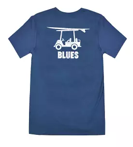 Island Tee - Short Sleeve Blue Navy shirt with logo.