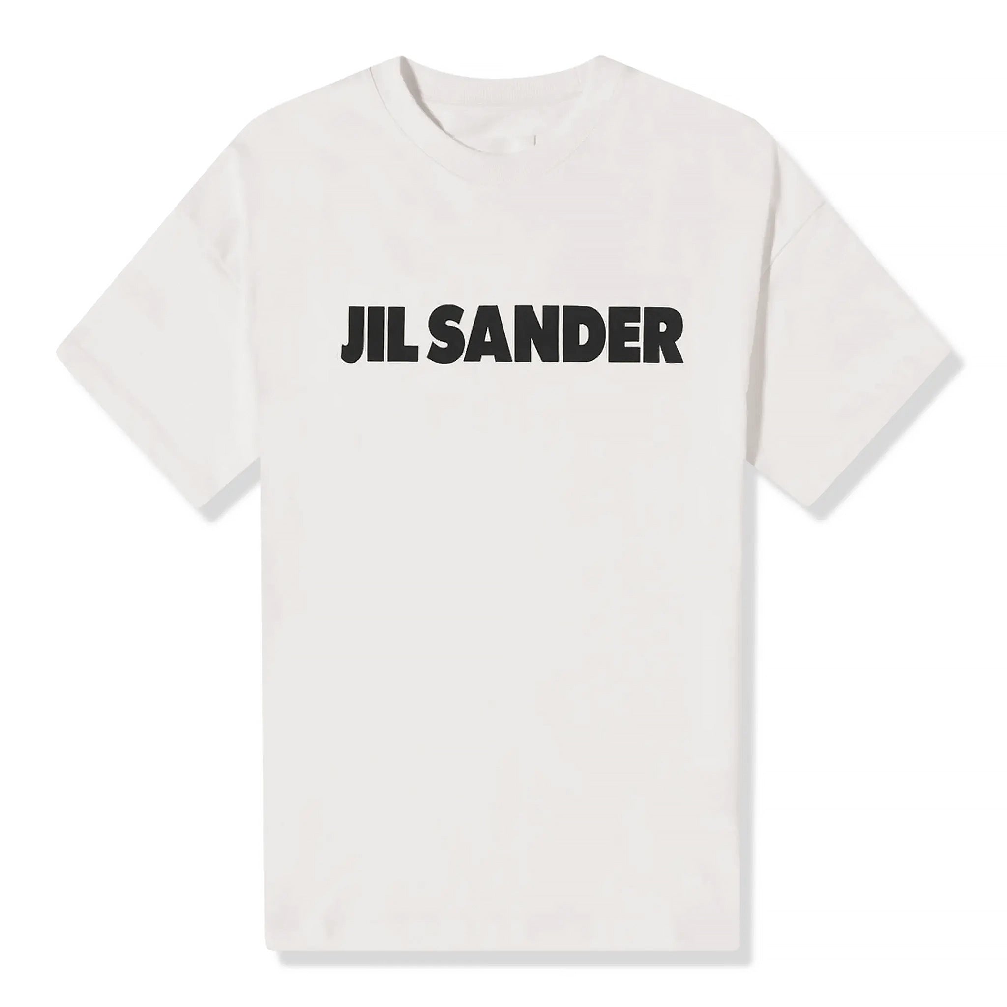 Jil Sander Cosmic Latte Logo Printed T Shirt