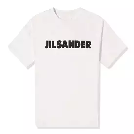 Jil Sander Cosmic Latte Logo Printed T Shirt