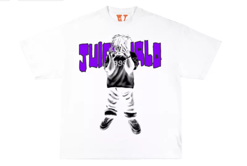 Juice Wrld Vlone MOTY Man of the Year T-shirt White Purple