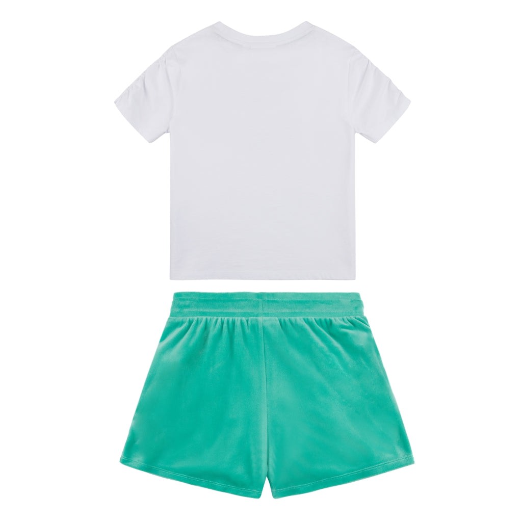 Juicy Couture Diamante Ruched Tee/Short Set Junior - Buy Online at Best Price.