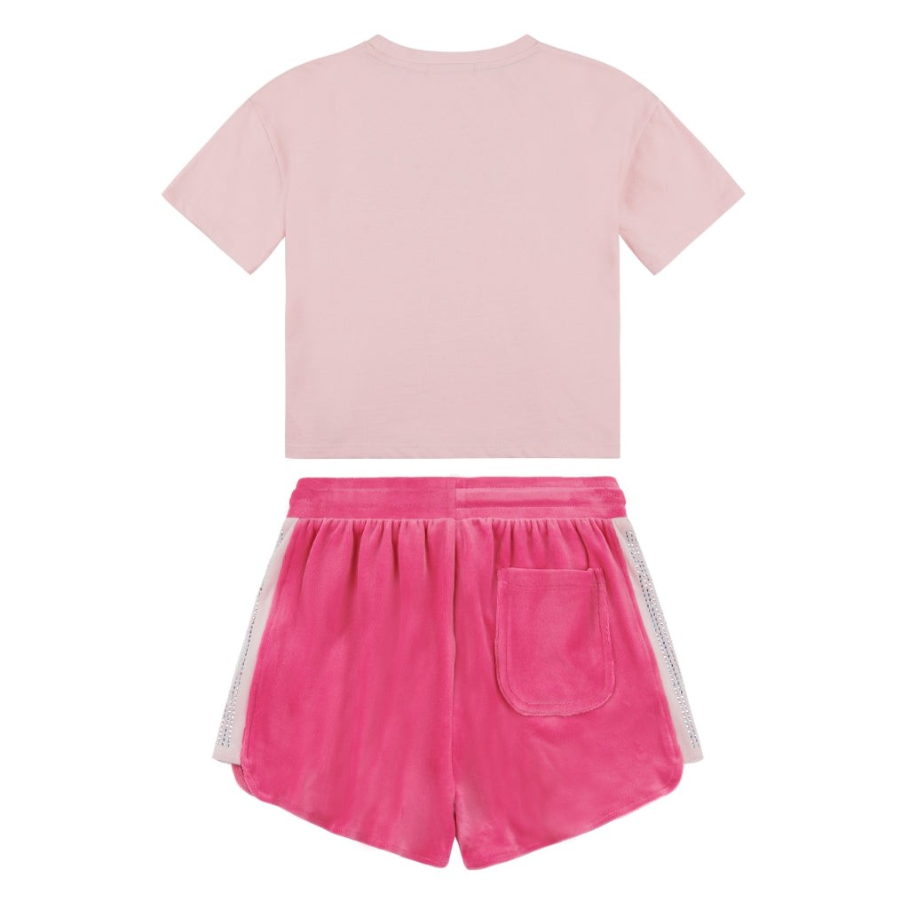 Juicy Couture Diamante Running Tee and Shorts Set for Juniors - Buy Now!