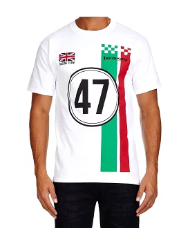 Lambretta Men's T-Shirt - Racing Team Design (White)