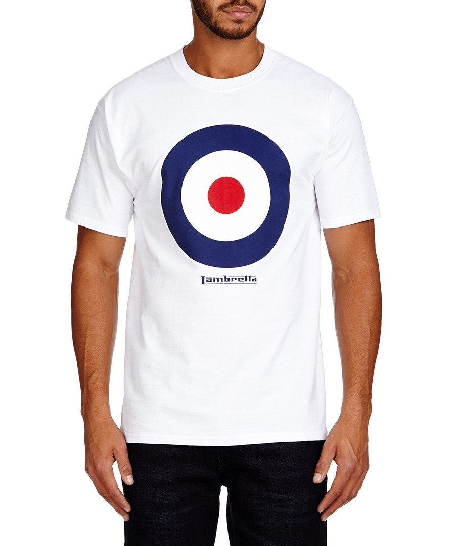 Lambretta Men's White T-Shirt with Target Design