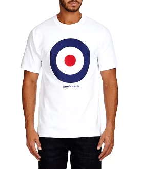 Lambretta Men's White T-Shirt with Target Design