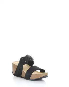 LARINO BLACK Slip-on Sandals - Best Price