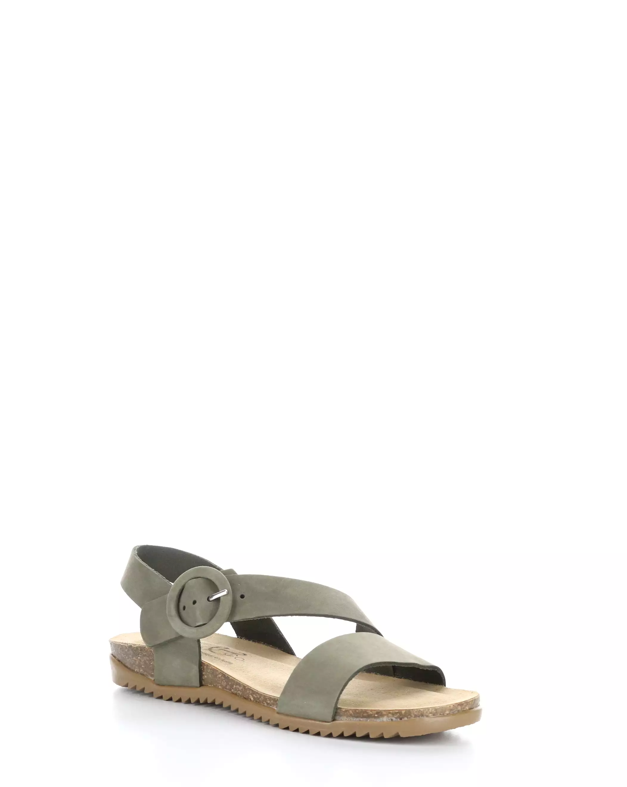 Lavis Forest Green Sandals - Round Toe