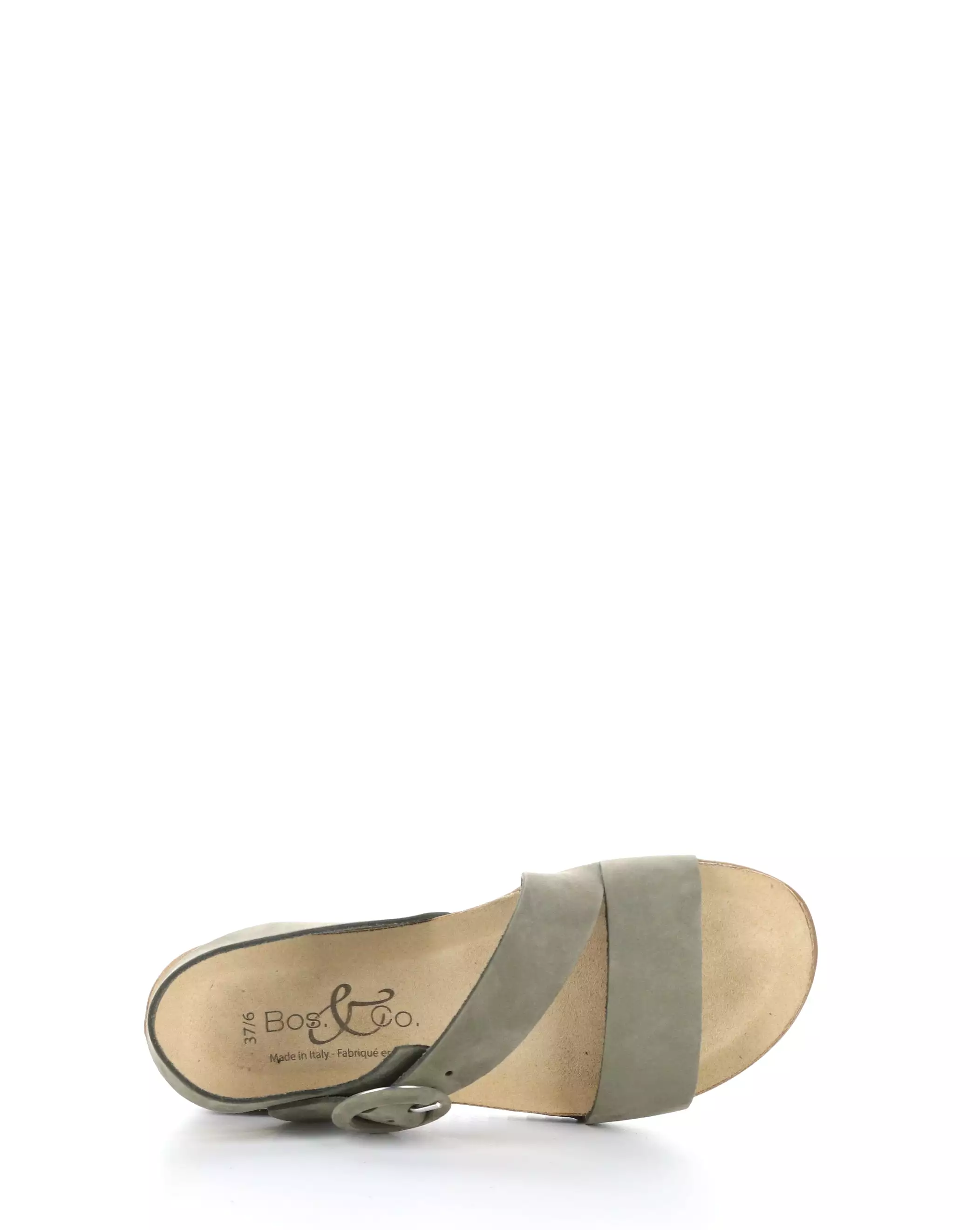 Lavis Forest Green Sandals - Round Toe