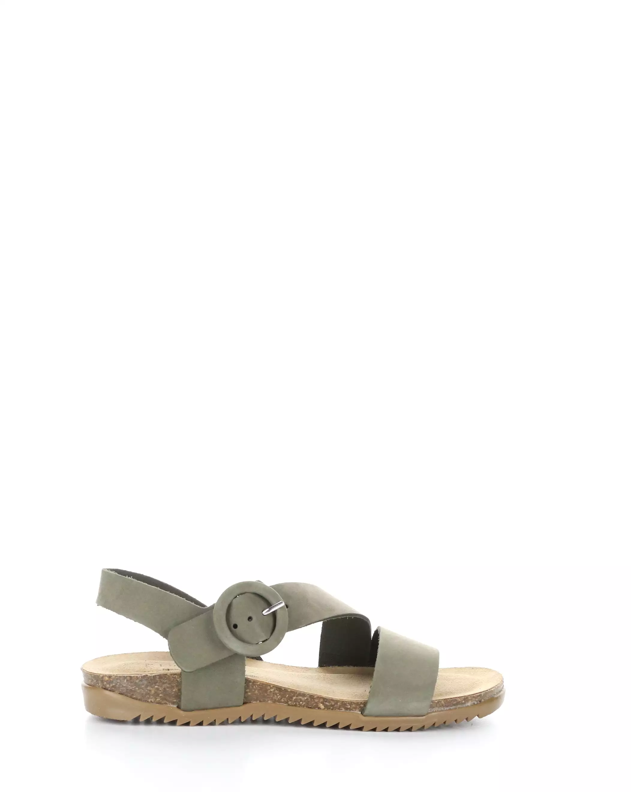 Lavis Forest Green Sandals - Round Toe