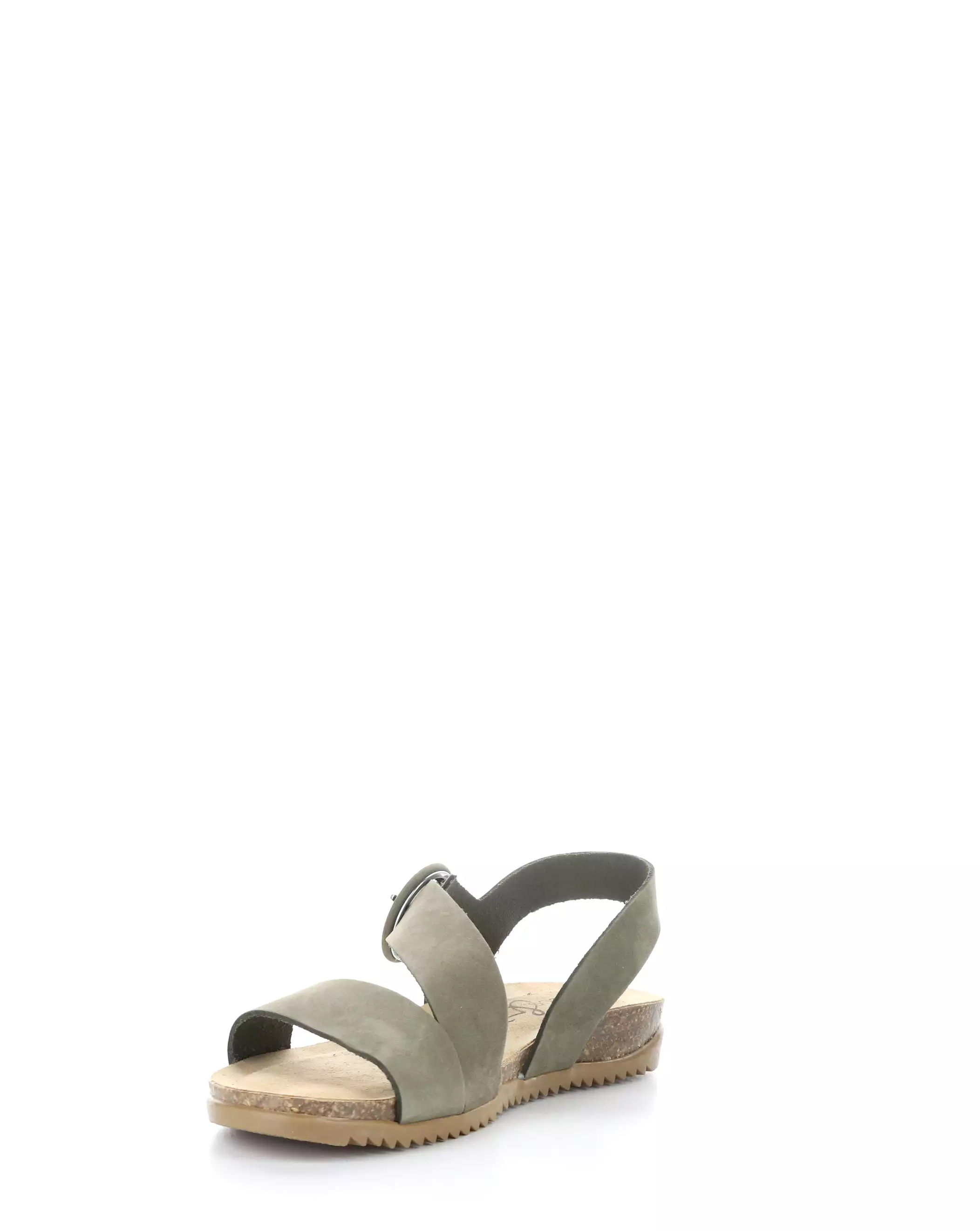 Lavis Forest Green Sandals - Round Toe