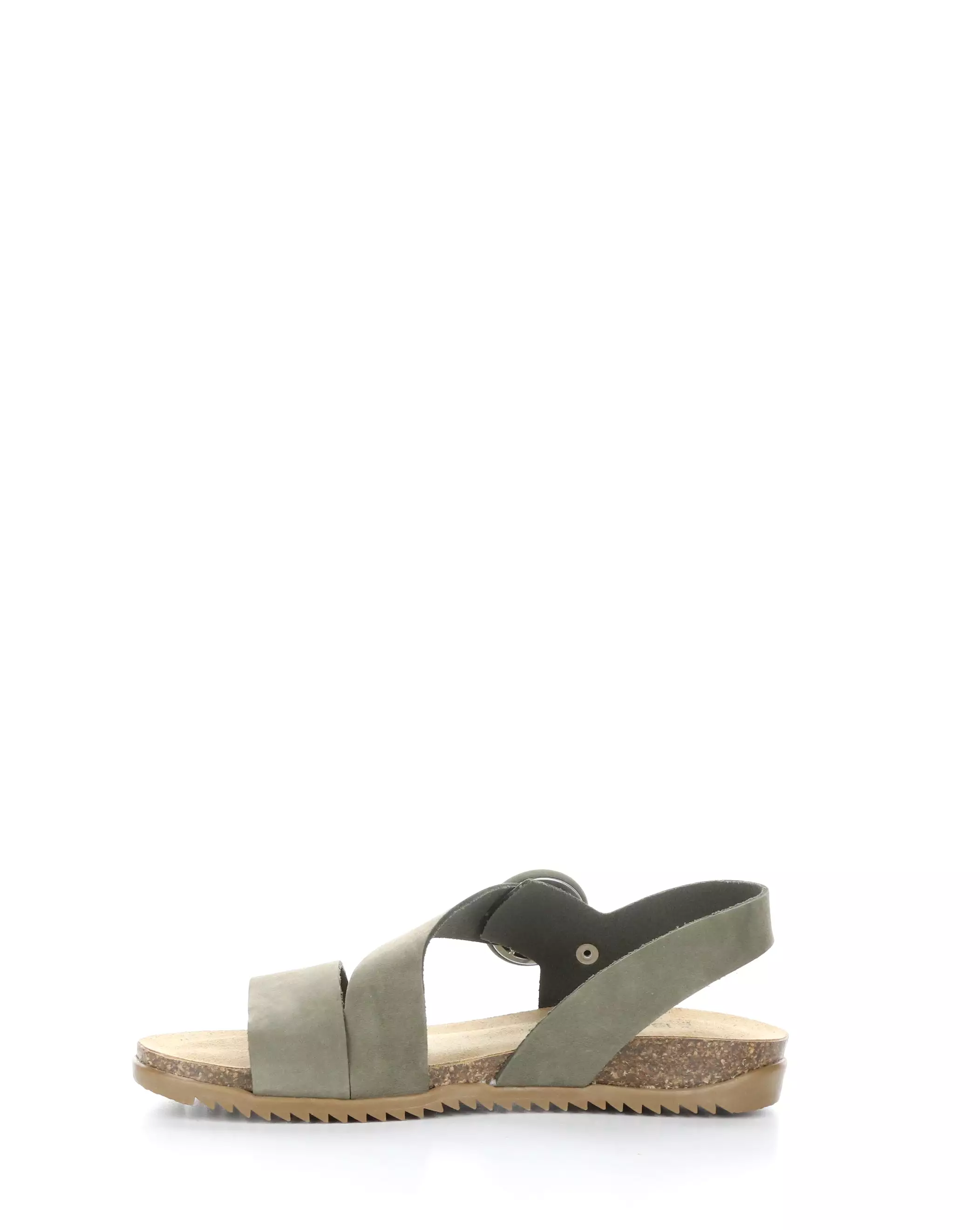 Lavis Forest Green Sandals - Round Toe