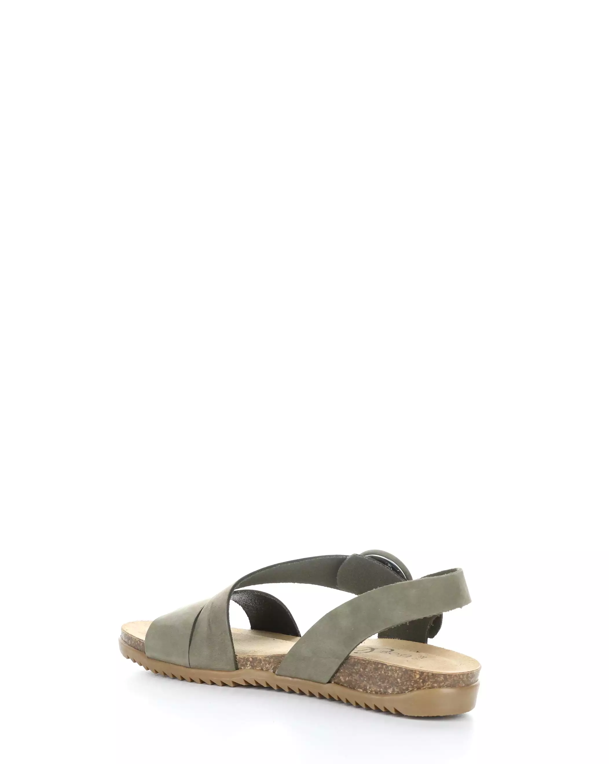 Lavis Forest Green Sandals - Round Toe