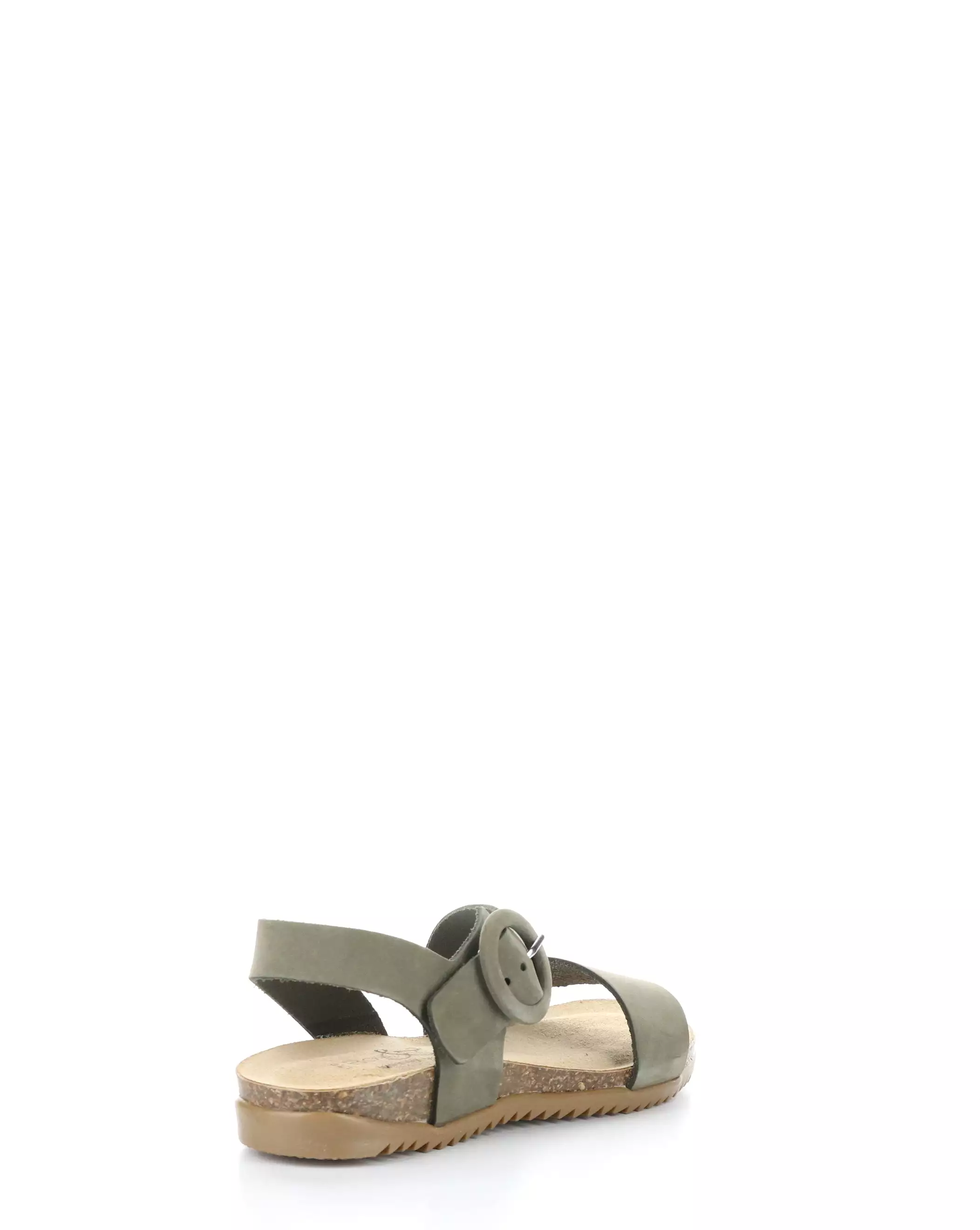 Lavis Forest Green Sandals - Round Toe