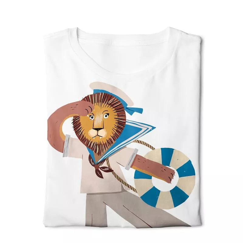 Leo horoscope T-shirt - white basic tee with digital graphics