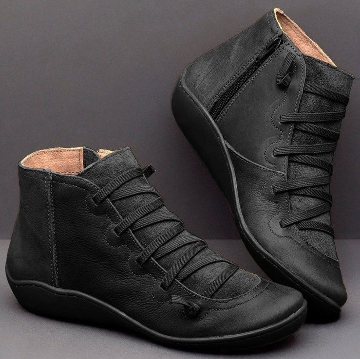 Libiyi Ankle Boots Women's Vintage Strappy