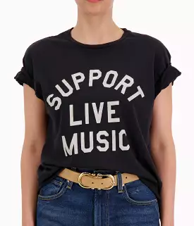 Live Music T-Shirt Vintage Black