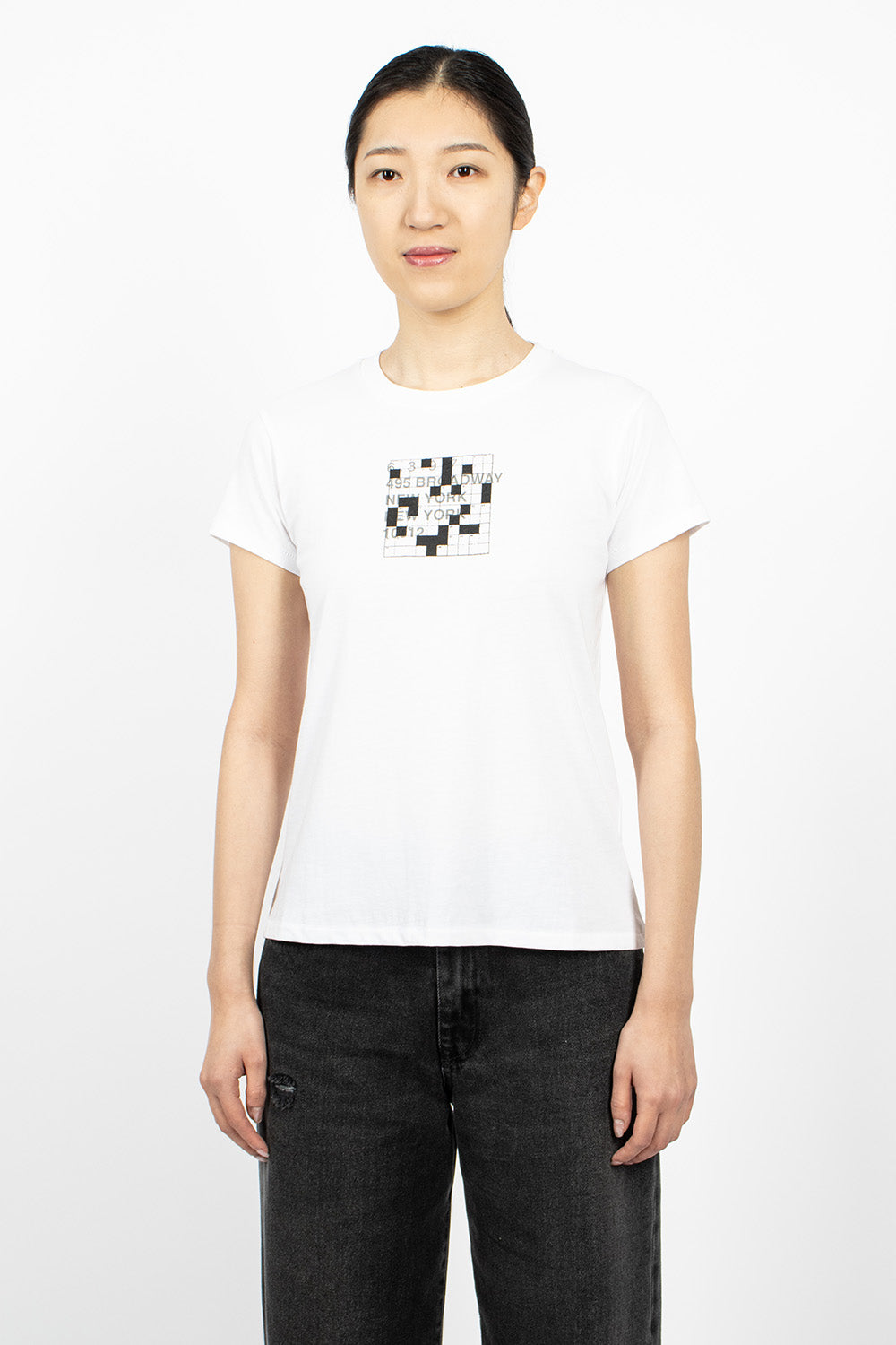 Logo Crossword Mini Boy T-Shirt in White color for sale.