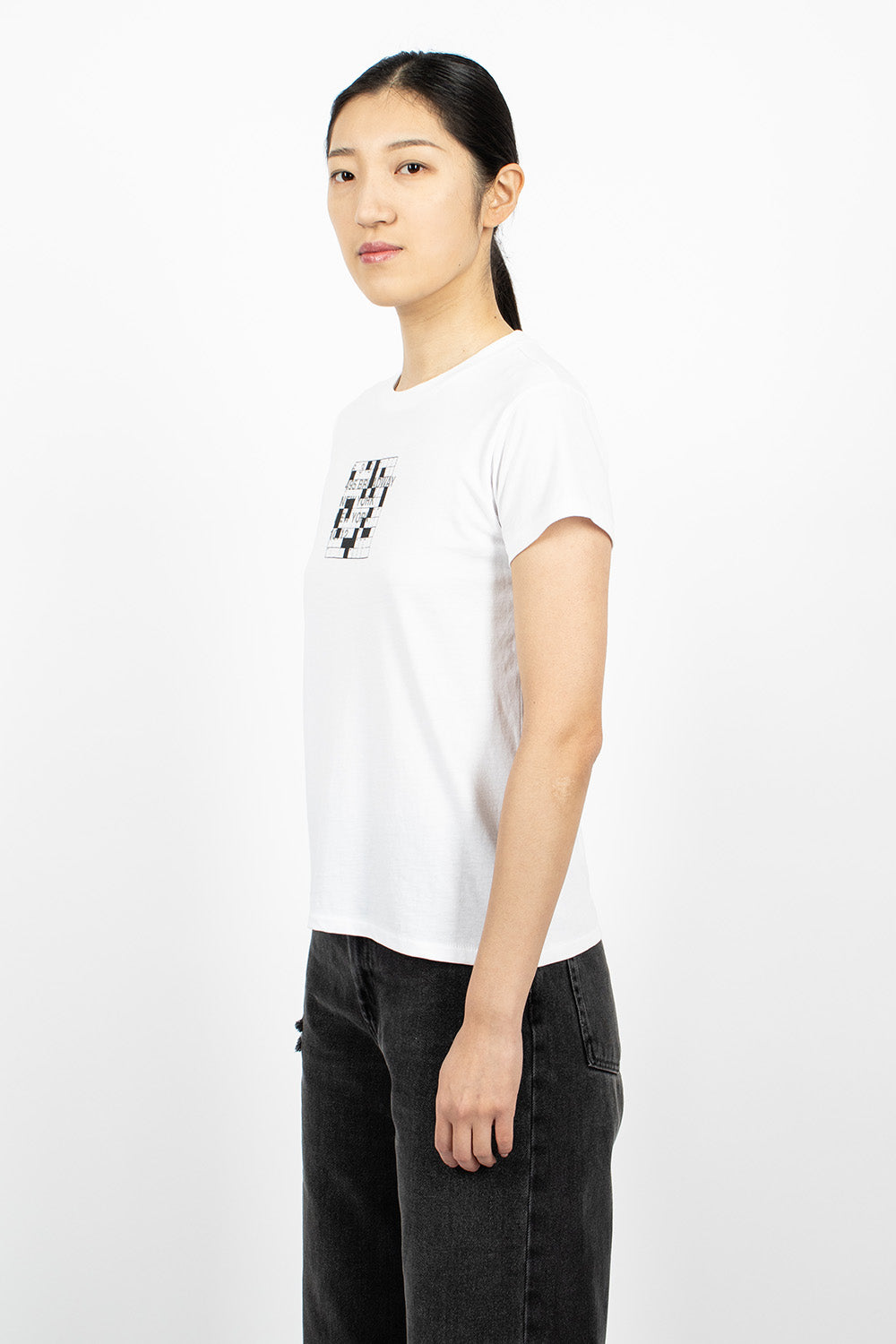 Logo Crossword Mini Boy T-Shirt in White color for sale.