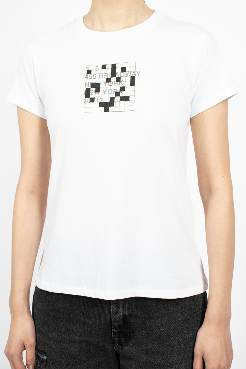 Logo Crossword Mini Boy T-Shirt in White color for sale.