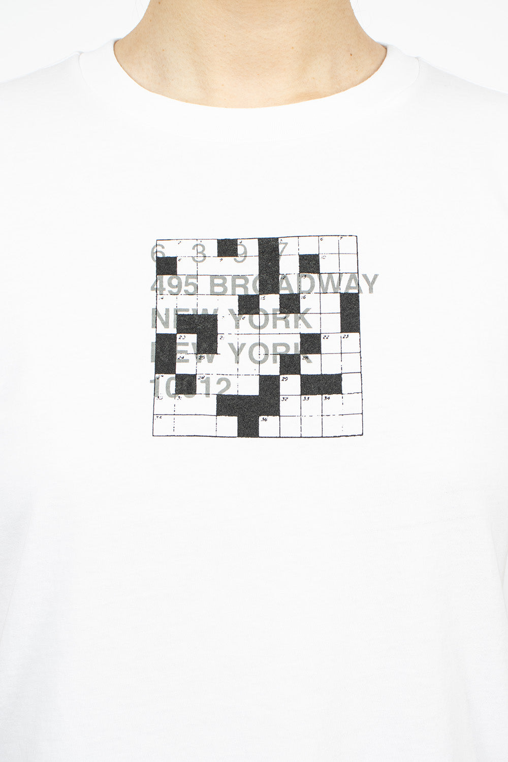 Logo Crossword Mini Boy T-Shirt in White color for sale.