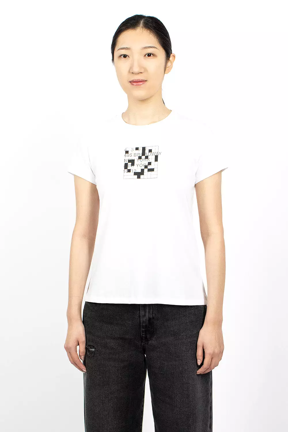 Logo Crossword Youth T-Shirt White