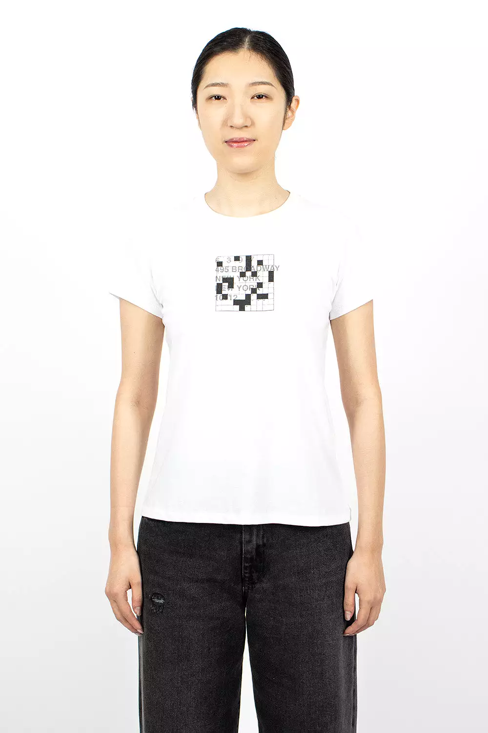 Logo Crossword Youth T-Shirt White