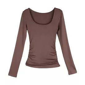 Long-Sleeve Scoop Neck Slim-Fit T-Shirt - WI37