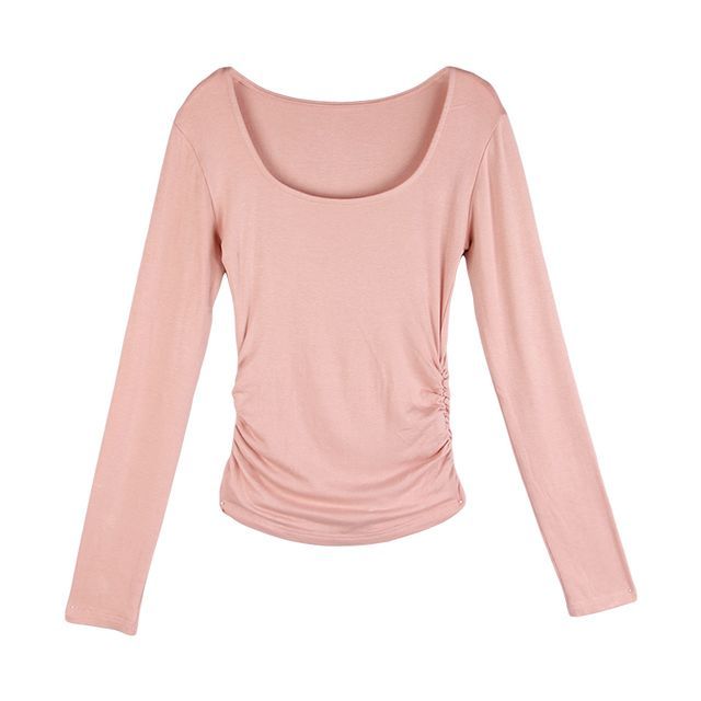 Long-Sleeve Scoop Neck Slim-Fit T-Shirt - WI37