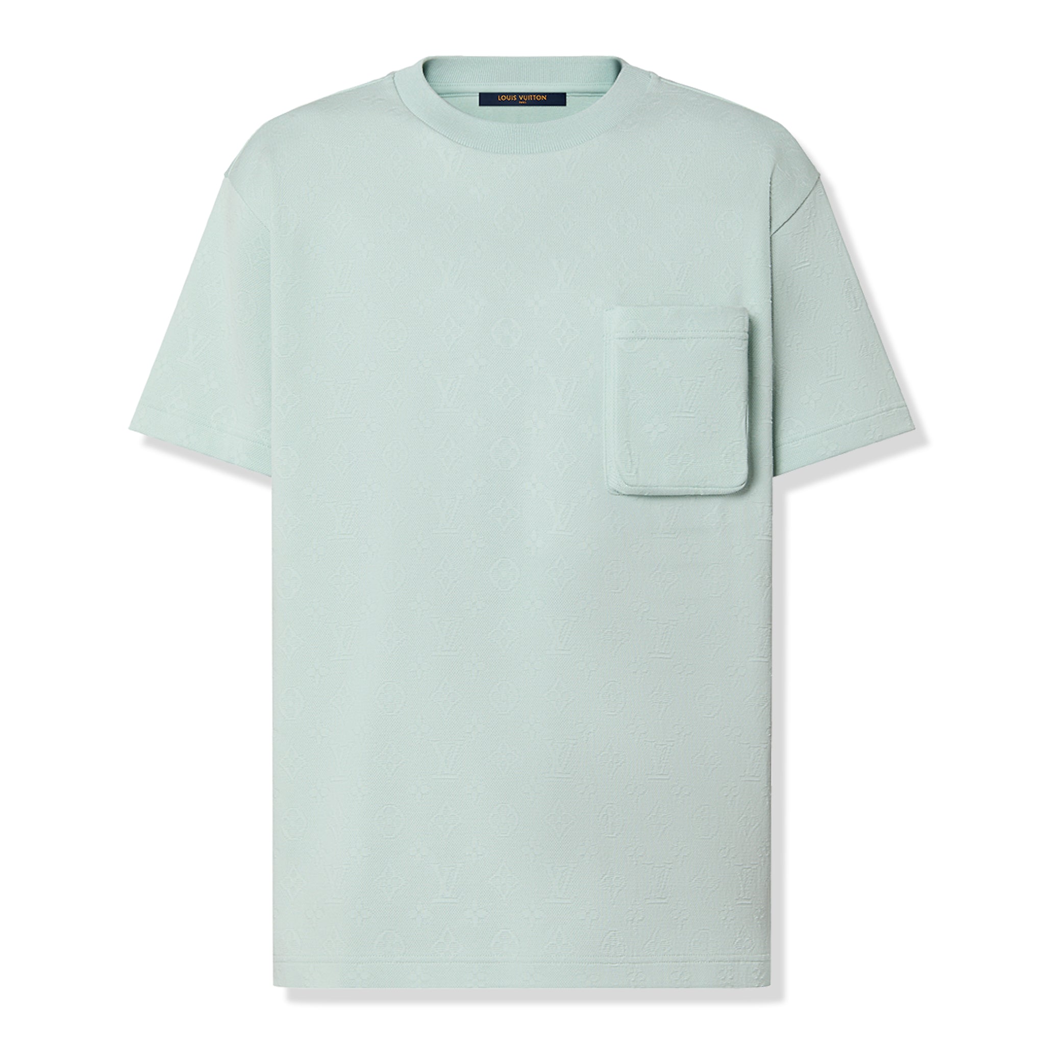 Louis Vuitton Blue Cotton T-Shirt with Monogram 3D Pocket