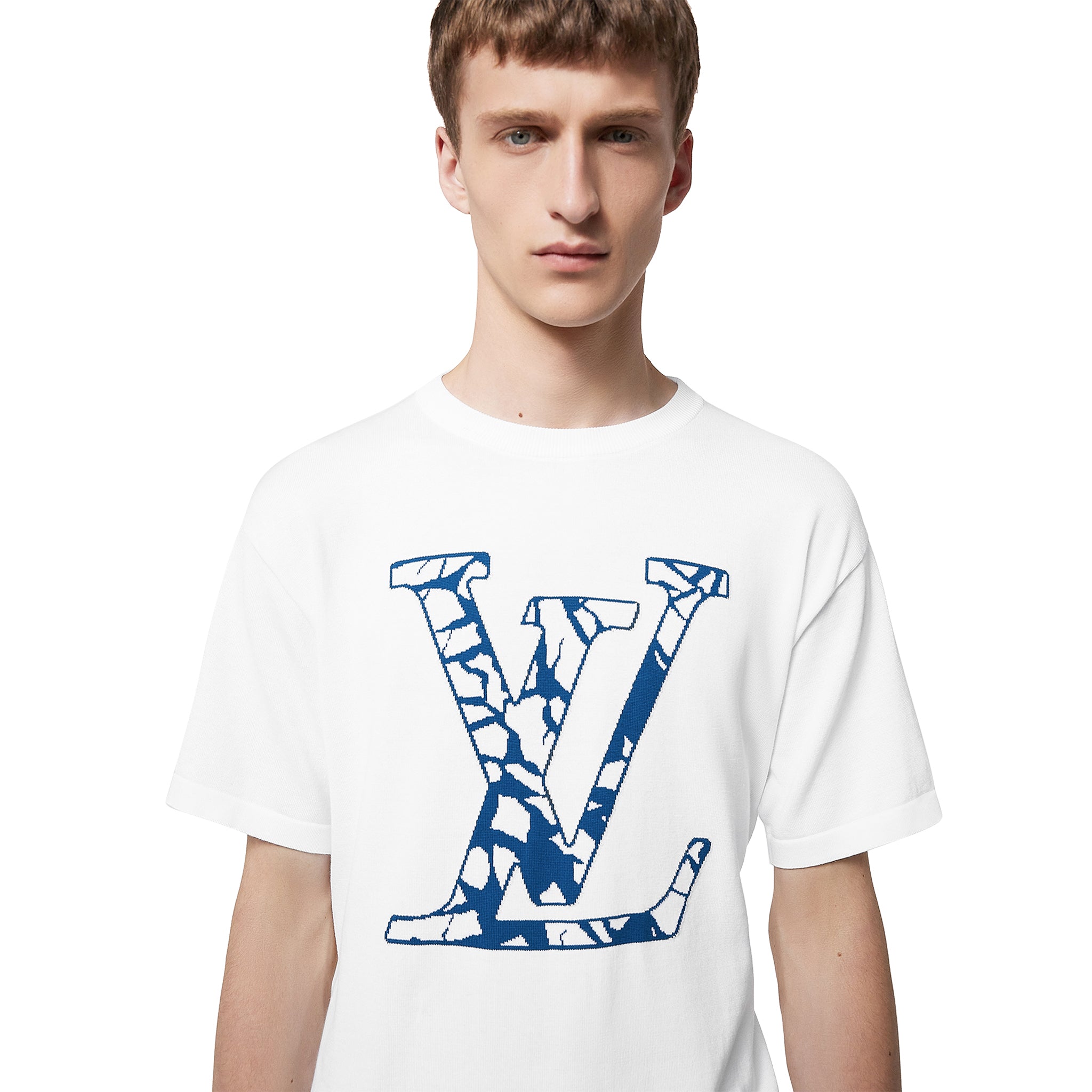 Louis Vuitton LV White Crewneck T Shirt.