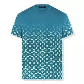 Louis Vuitton Monogram Gradient Cotton Ocean Blue T-Shirt - Preloved