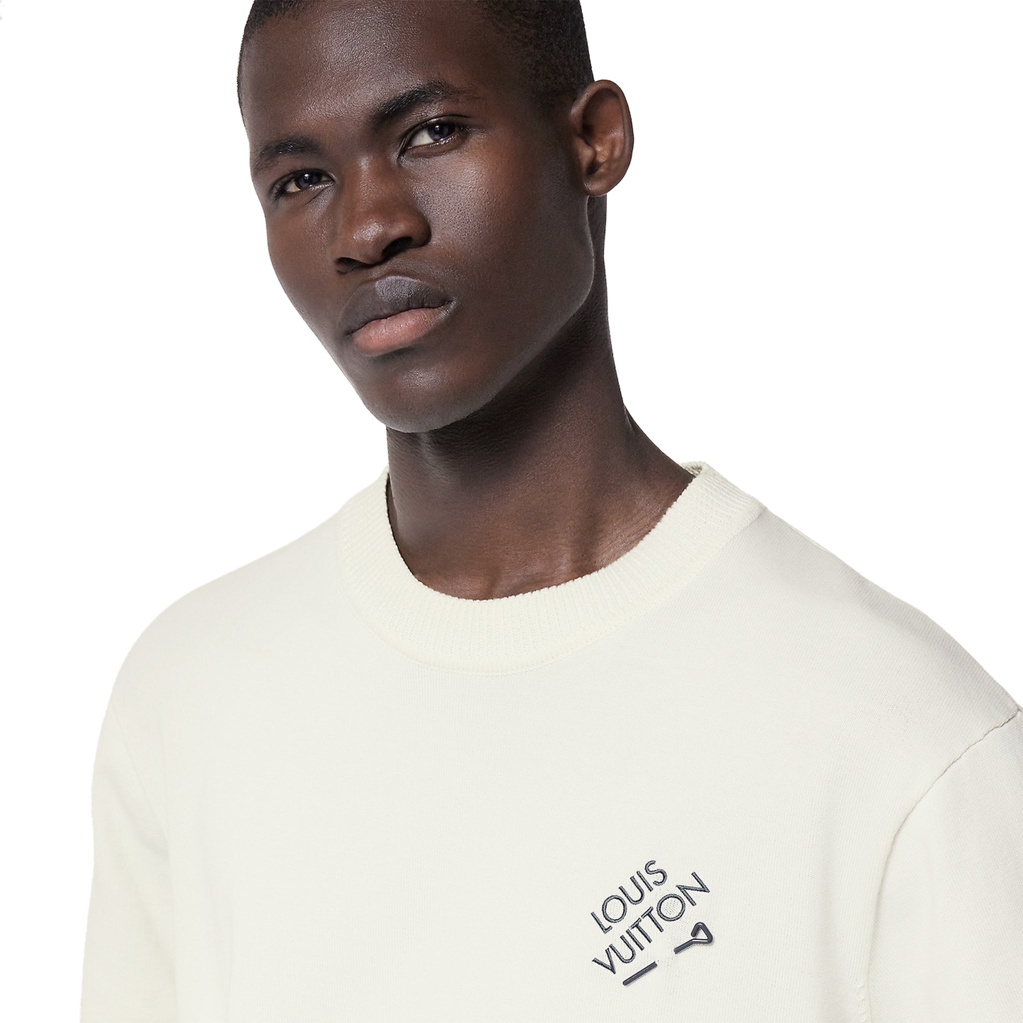 Louis Vuitton Signature Crewneck T Shirt White - Embroidered