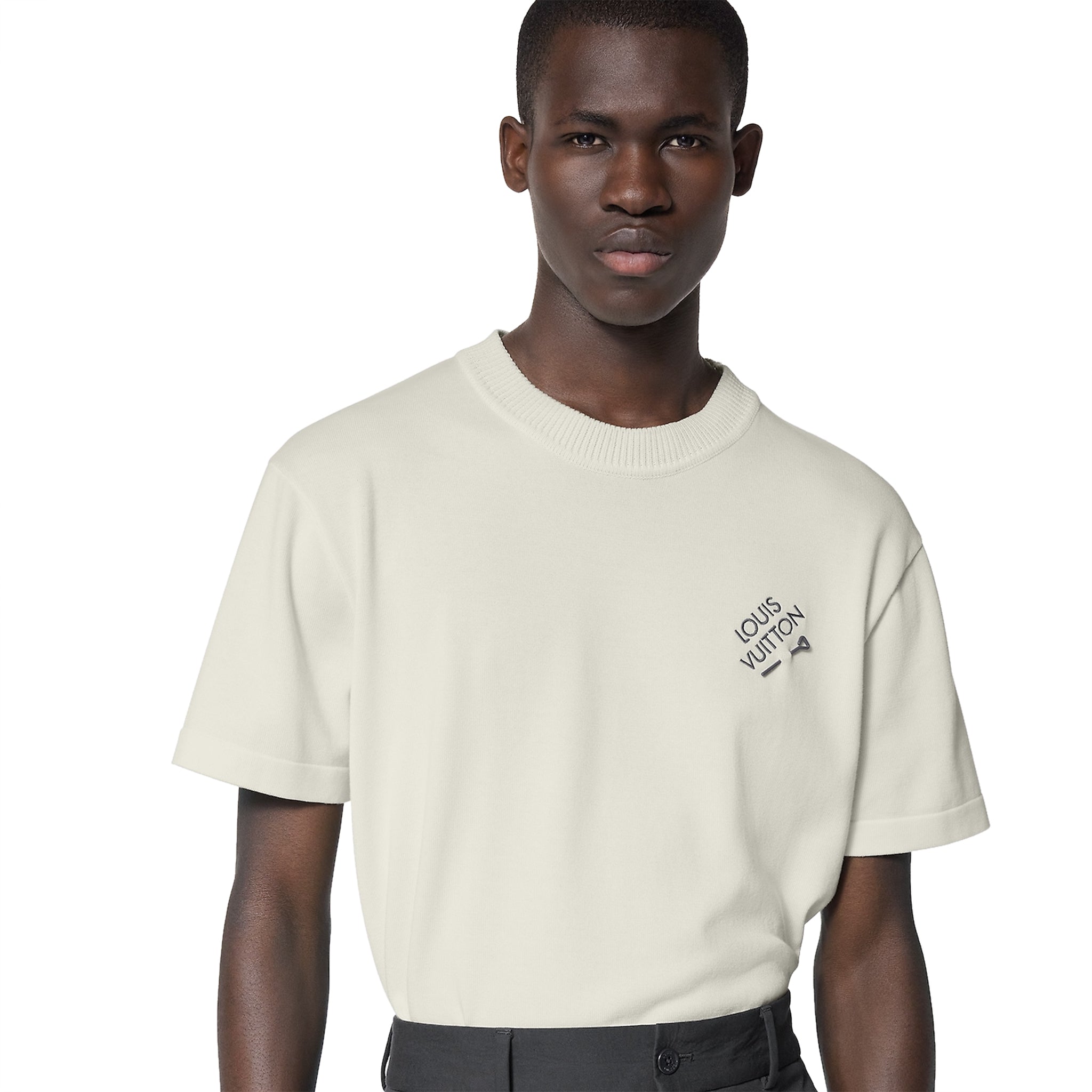 Louis Vuitton Signature Crewneck T Shirt White - Embroidered