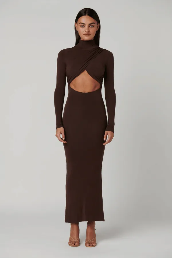 Manara Chocolate Maxi Dress