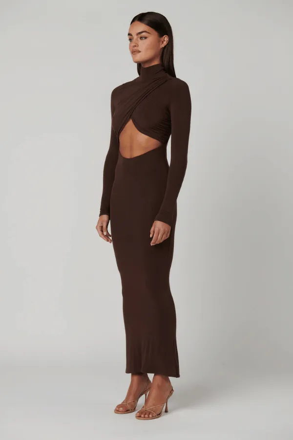 Manara Chocolate Maxi Dress