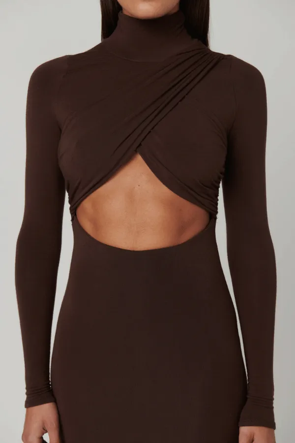 Manara Chocolate Maxi Dress