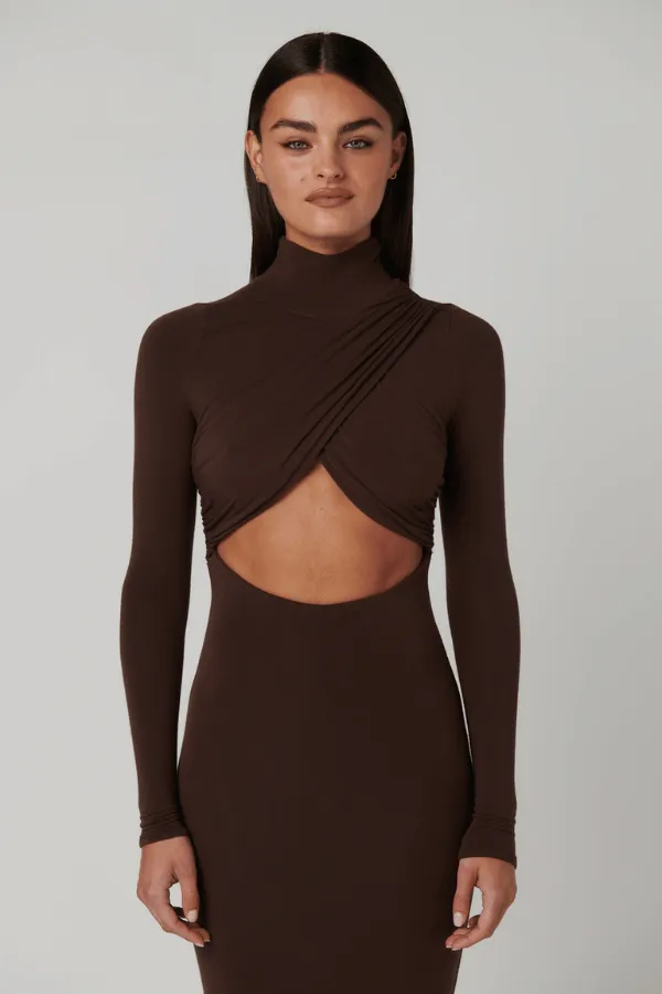 Manara Chocolate Maxi Dress